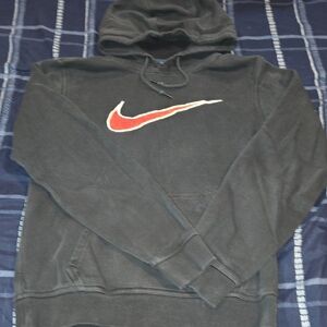 Nike Charcoal Hoodie with Red Swoosh